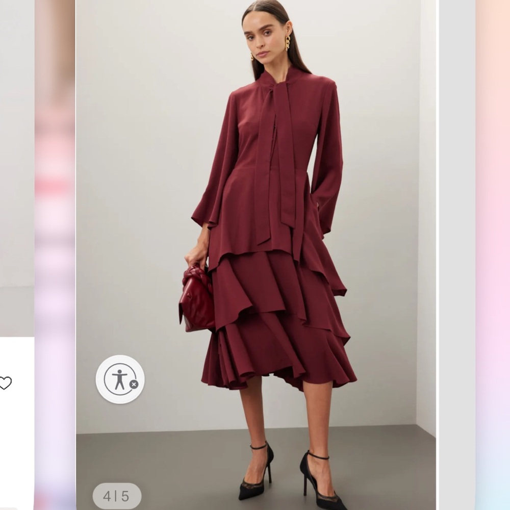 Osman Yousefzada Ruffle Button Down Dress, Size: 6